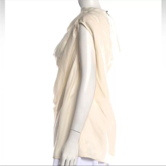 Rick Owens Cowl Neck Sleeveless Tunic Mastodon Collection Cream/ Vanilla It40 - Picture 5 of 6